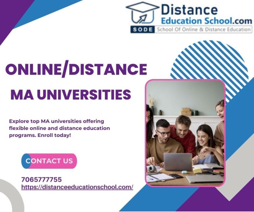 MA Distance Education: Fees, Admission, and Courses for 2025